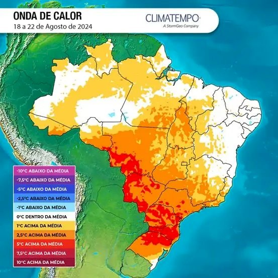 Após frio, onda de calor vem aí, com temperaturas acima da média em parte do ES