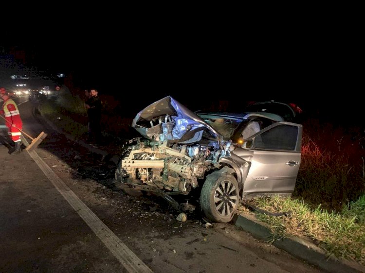 Acidente deixa um morto e duas crianças feridas na BR 101 em Ibiraçu