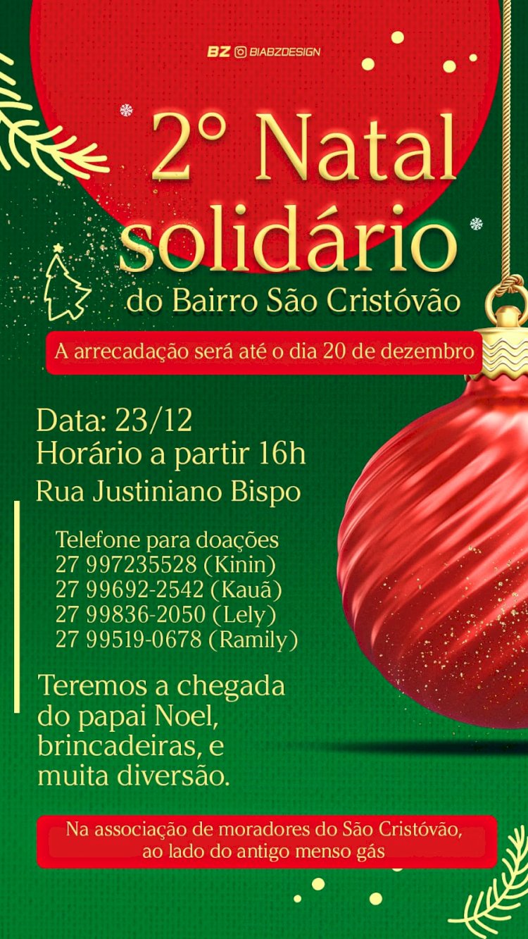 2° Natal Solidário em Ibiraçu promete agitar a criançada