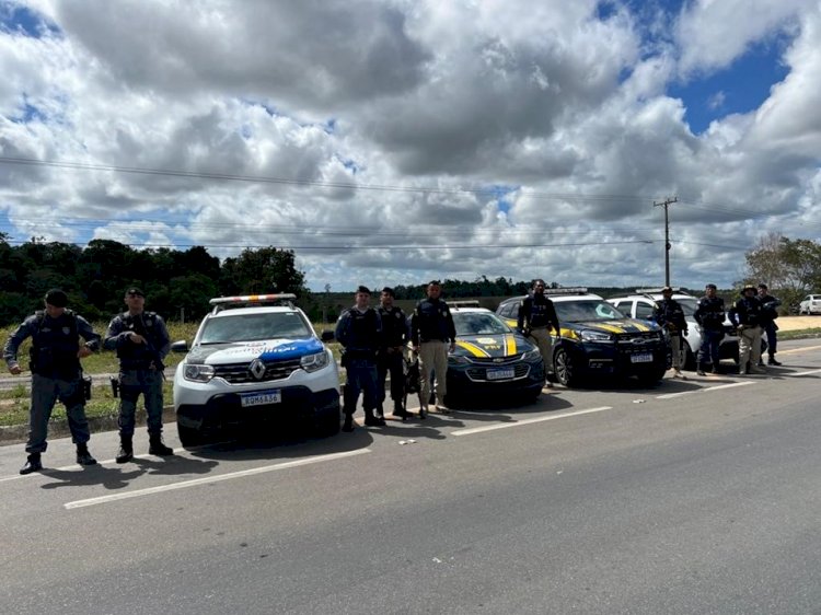 Operação conjunta entre Polícia Militar e PRF  para fiscalização do crime em transportes coletivos na BR 101