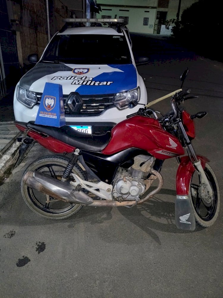 Motocicleta registrada em Aracruz é recuperada pela Polícia em Vila Pavão