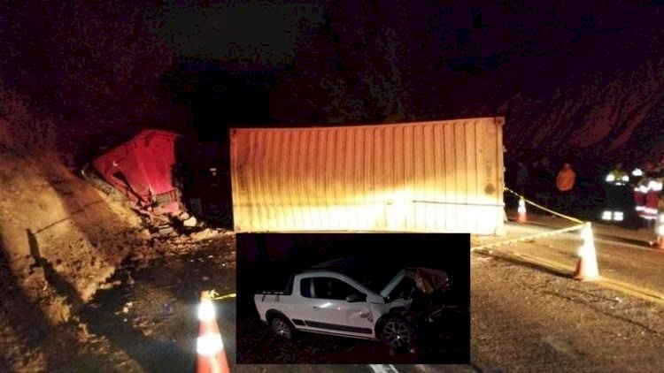 Motorista de carreta morre após veículo tombar na BR-101, na localidade conhecida como “Assombro” em Aracruz