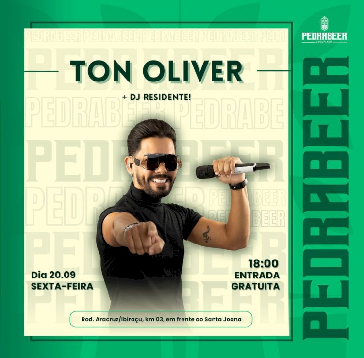 Ton Oliver agita o fim de semana na Cervejaria Pedra Beer