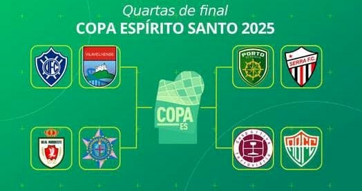 Definidos os confrontos das quartas de final da Copa Espírito Santo 2025